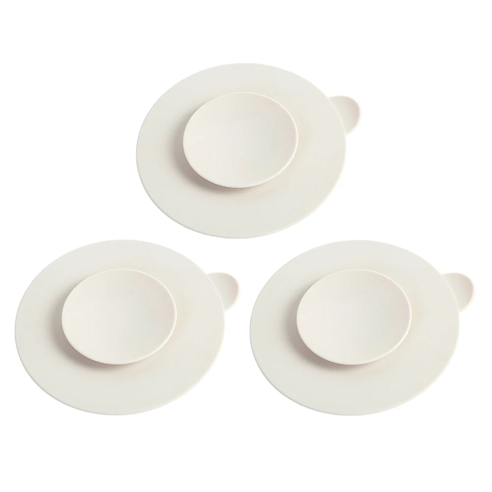 

3pcs Silicone Suction Cup Pad Baby Bowl Mats Food Grade Silica Gel Plates Non Slip Tableware Pads Place Mats for Babies Weaning