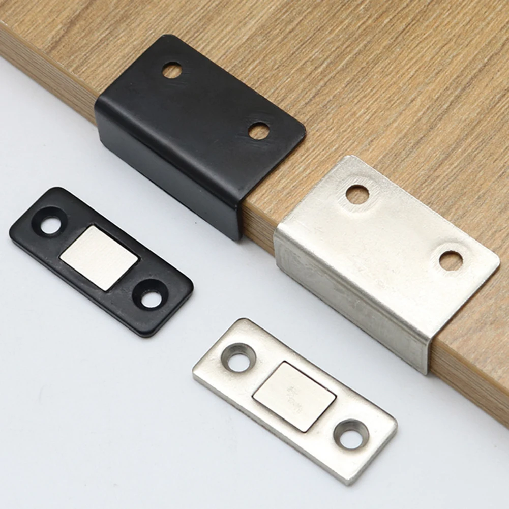 Punch Free Cabinet Catches Strong Magnetic L-shaped Door Touch Magnetic Suction Invisible Anti Collision Furniture Hardware