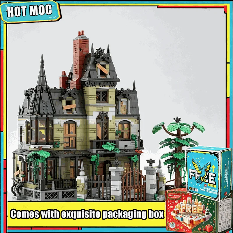 3614 PCS Halloween Haunted House Modular MOC Building Blocks Model Custom Puzzle Villa Architecture DIY Creative Display Gifts
