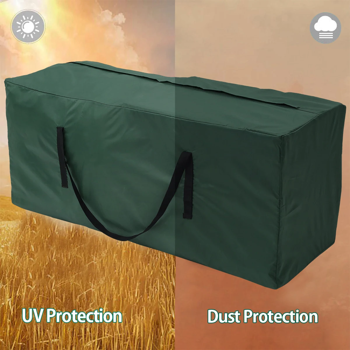 Furniture Cushion Storage Bag Waterproof Anti-UV Heavy Duty Rip Proof 210D Oxford Fabric Christmas Tree Storage Bag for Garden