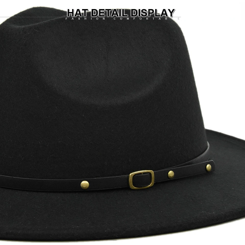 Designer Brand New Wool Jazz Hat Fedoras Retro Wool Hats for Women Men British Top Hat Chapeau Femme Hot Sale