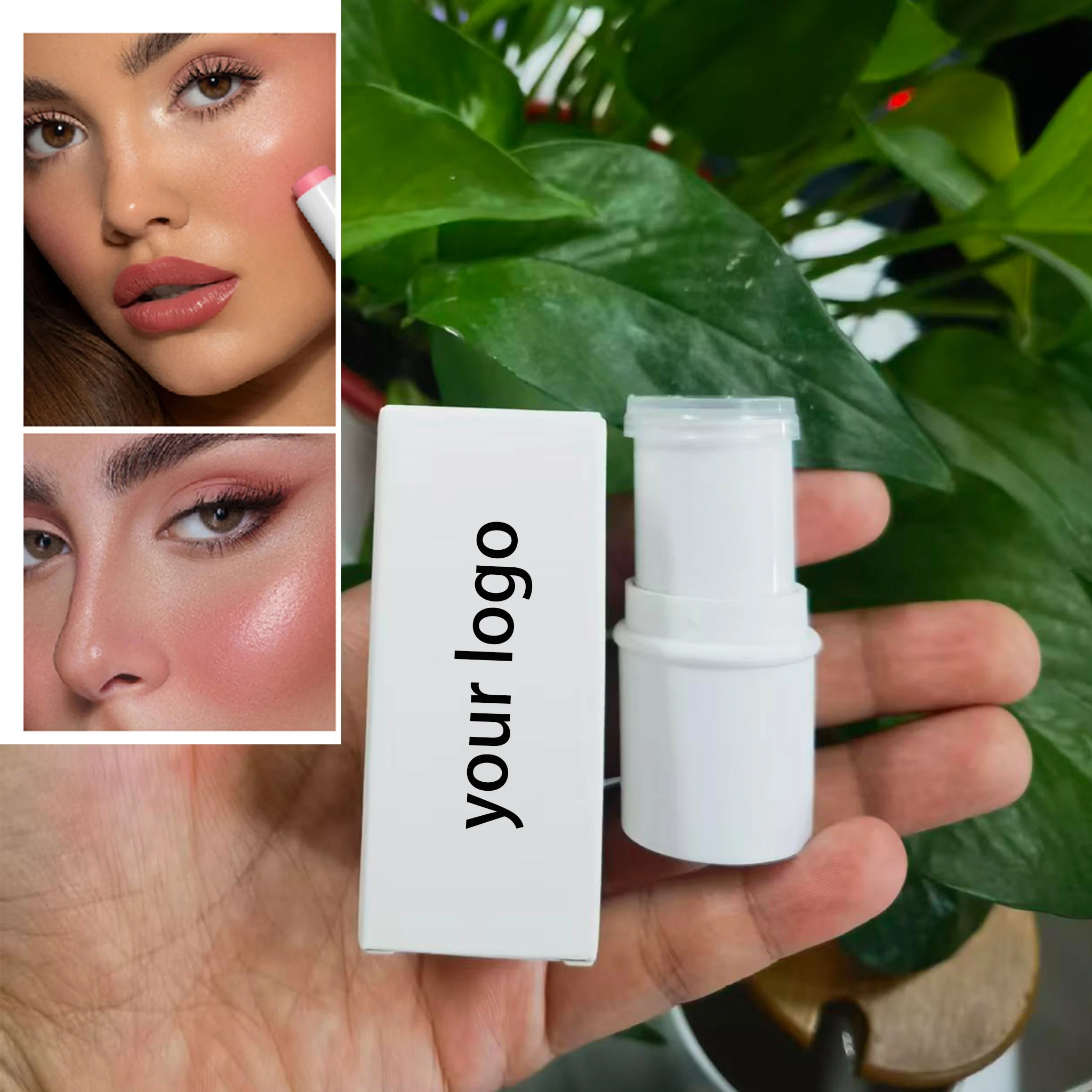 Black Tube Single Color Multifunction Blush Stick Creamy Long Lasting Natural Private Label Custom Logo Vegan Makeup Wholesale