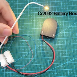 Scatola batteria a bottone Cr2032 da 1/3 pezzi supporto per batteria Micro 3v/6v con coperchio dell'interruttore l'alimentazione può collegare 10 led