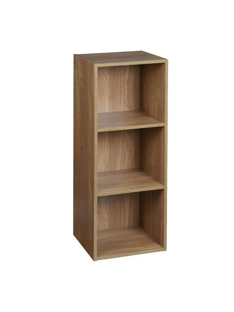 1, 2, 3, 4 Tier Oak Wooden Shelving Bookcase Storage Wood Shelf Unit 3 Tier