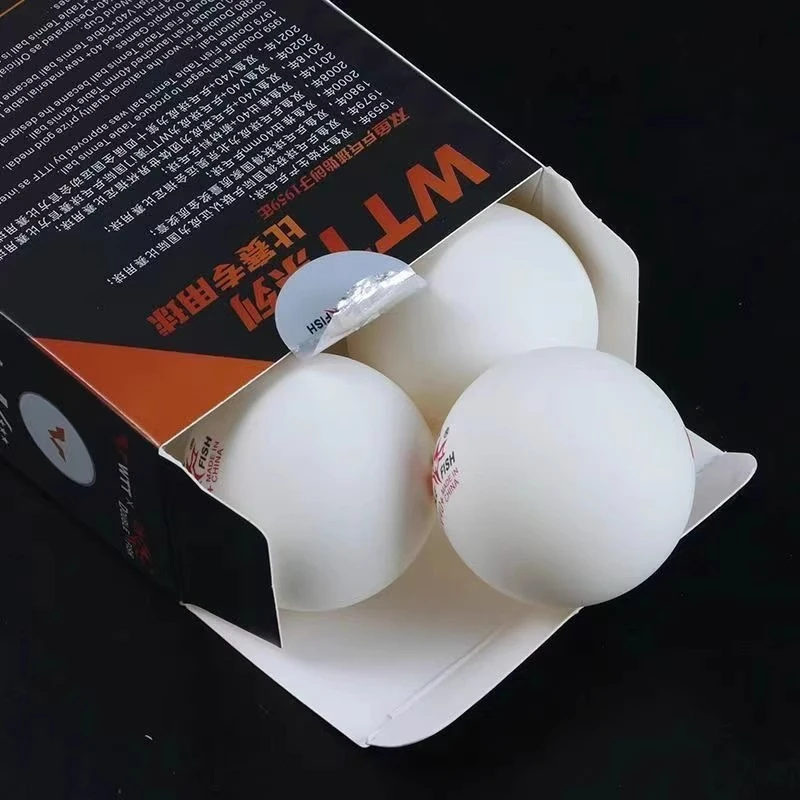 1/2/3BOX  DOUBLE FISH 3 Stars ITTF Ping Pong Balls V40+ ABS New Material 6pc/1box WTT Series Match Specific Table Tennis Balls