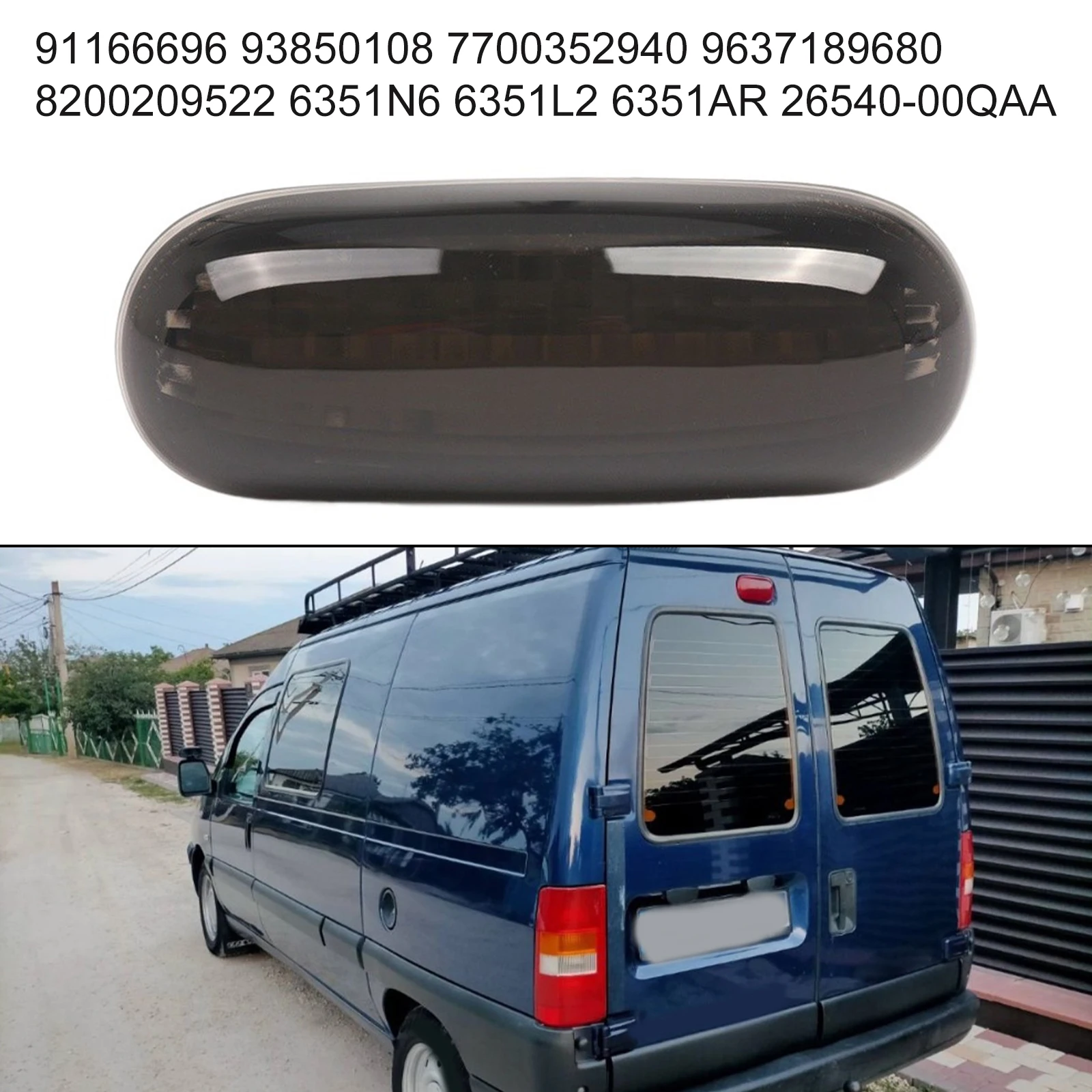 12V Red Third Brake Light for Renault Trafic 03.2001-06.2014 Master II 11.1997-06.2010 Interstar 02.1998-12.2012