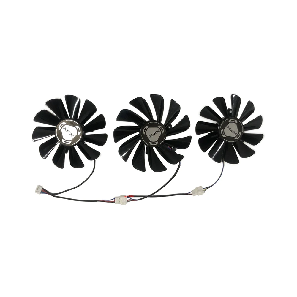 3 Cái/bộ DIY FY09015M12LPA (Có Thể Thay Thế FDC10U12S9-C) đồ Họa Quạt GPU VGA Tản Nhiệt Cho XFX RX 5700 XT RX5700XT Thẻ Hình