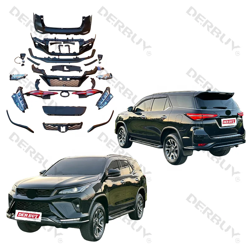 

Для Авто модификации для fortuner 2016-2021 передний бампер для Fortuner bodykit facelift для удлинительных аксессуаров