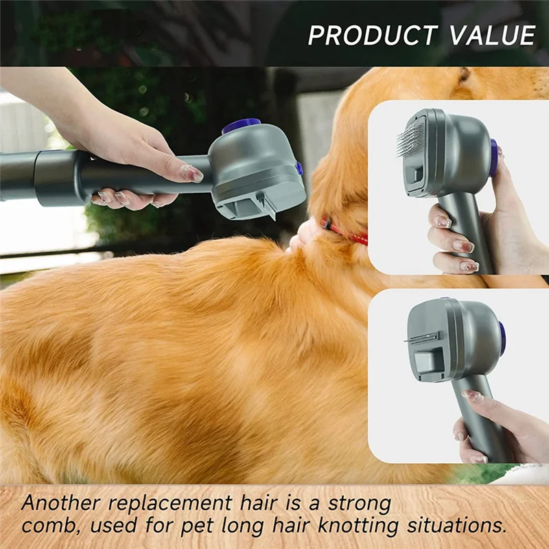 

Pet Dog Or Cat Brush Hair Vacuum Attachment For Dyson V7/8/10/11,With Extended Vacuum Hose&Trigger Lock,Replacement Combb64b