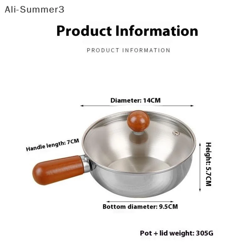 1 قطعة وعاء شخص واحد وعاء الفولاذ المقاوم للصدأ الجوز الخشب مقبض سلطة الفاكهة وعاء الزبادي الإفطار الطبخ أداة المطبخ مطعم