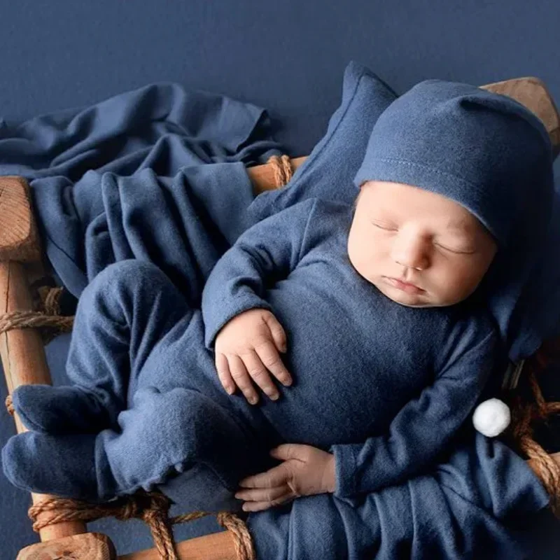 Newborn Photography Prop  Romper Set Accessories for Photoshoot  Article Boy Shooting Outfit Girl Clothing  Male Overalls Suit