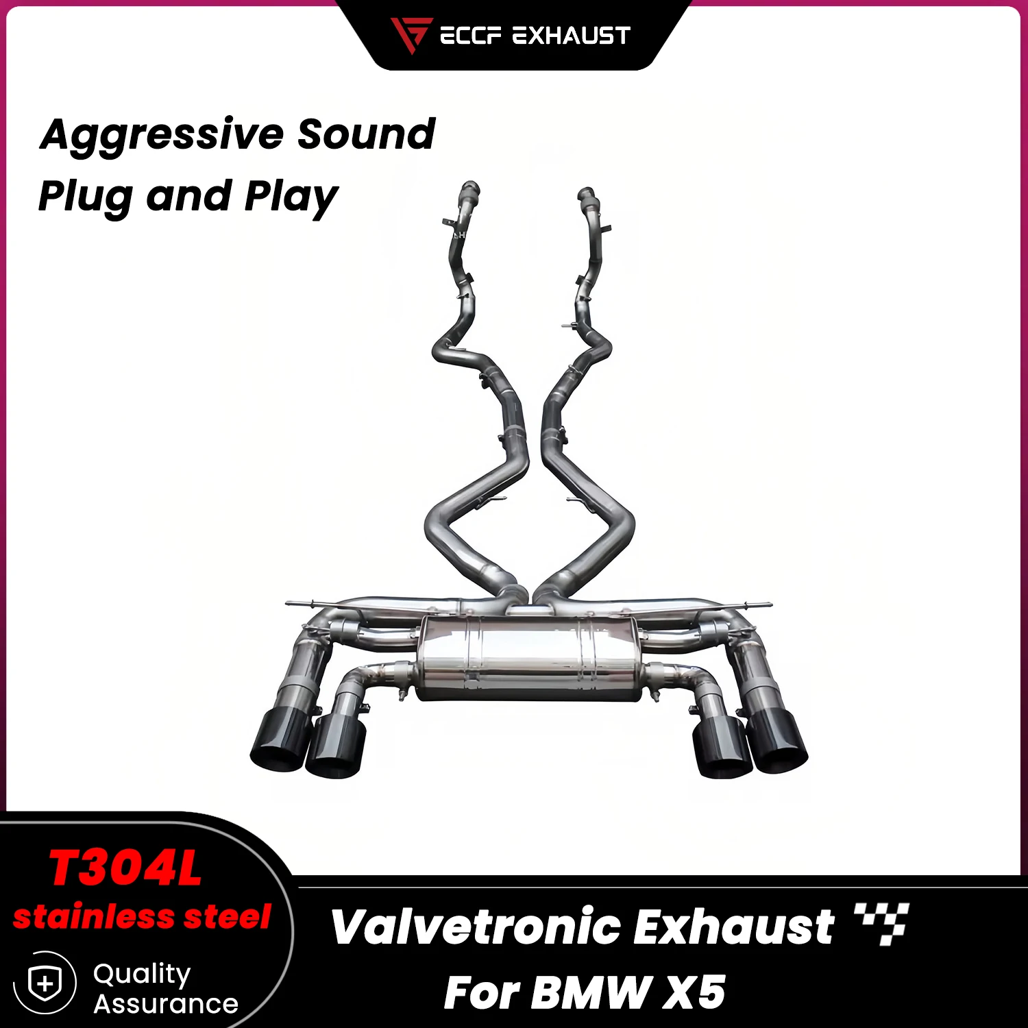 

Sporty Exhaust Sound Pneumatic Valve Catback Exhaust For BMW X5 Performance Upgrade Easy Installation