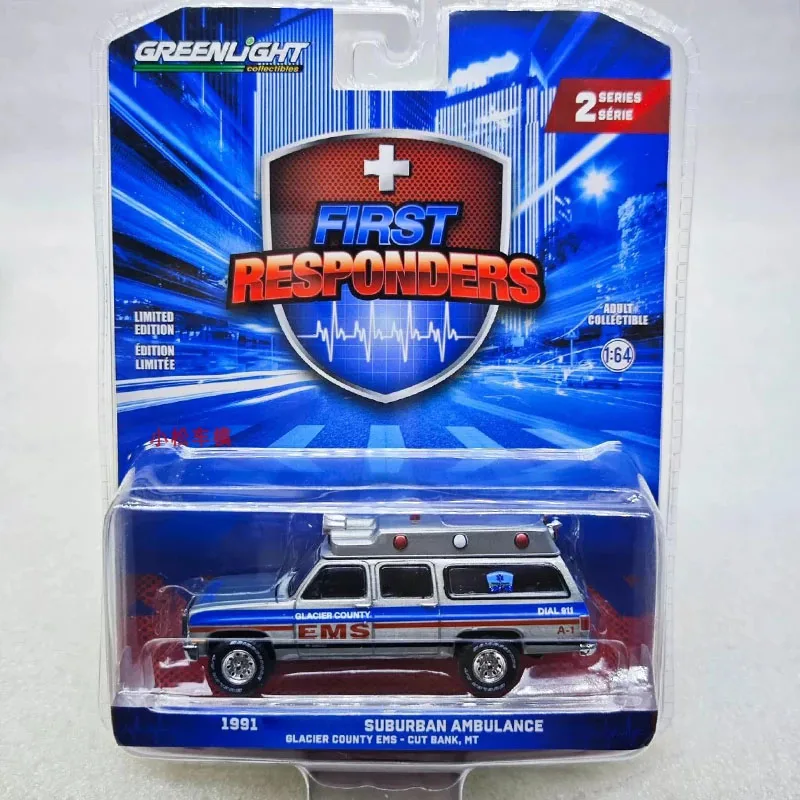 

Модель автомобиля GreenLight Alloy 1:64 1991 Suburban Ambulance, версия с лаковым покрытием, коллекционная, для демонстрации, игрушка, подарок