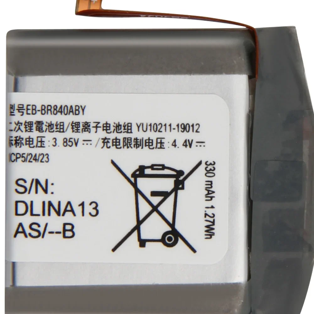 Replacement Battery EB-BR840ABY For Samsung Watch3 SM-R840 Watch3 Version SM-R845F 45mm Watch Battery 340mAh