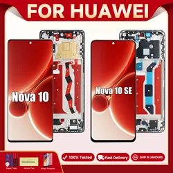 6.67'' Ori For Huawei nova 10 SE LCD 10SE Display Screen+Touch Panel Digitizer Frame For Nova 10 Nova10 NCO-AL00 Display