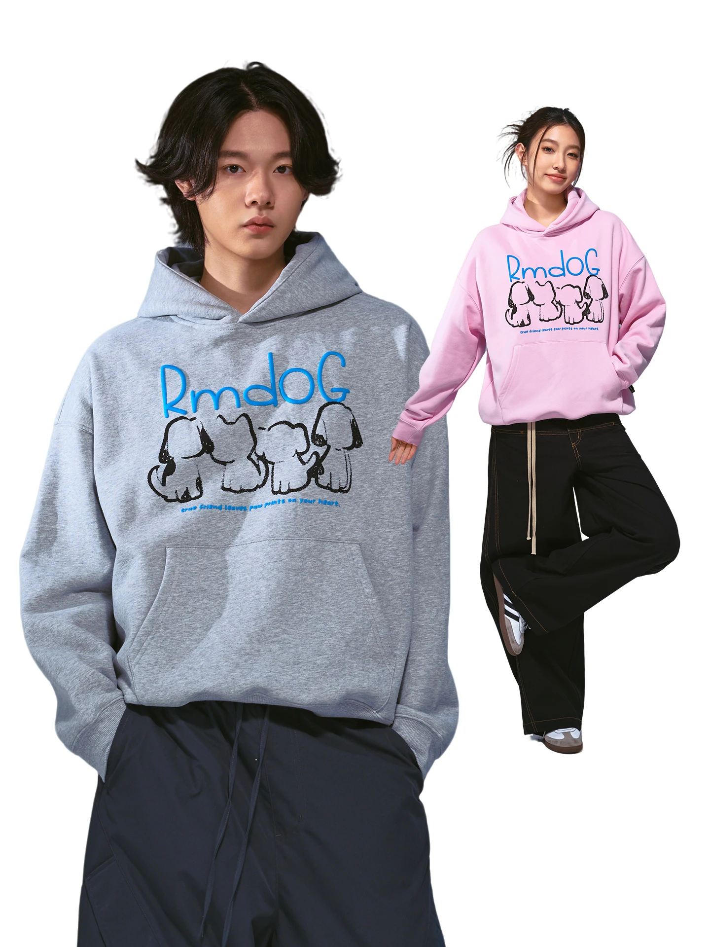 

Remedy Cartoon Dog Print Hoodie Casual Loose Fit ex Sweatirt Autumn New Sle Streetwear Faion for Youth Boys Girls