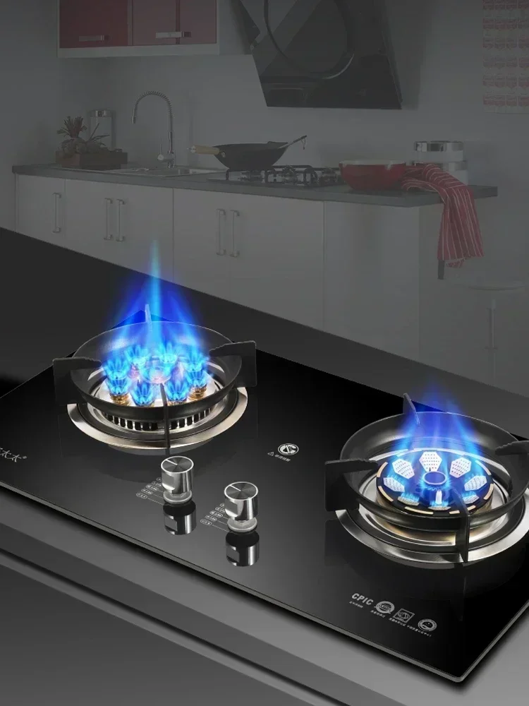 High Power 8.0KW double stove household embedded desktop gas stove Haotai natural gas liquefied gas nine chamber fierce fire