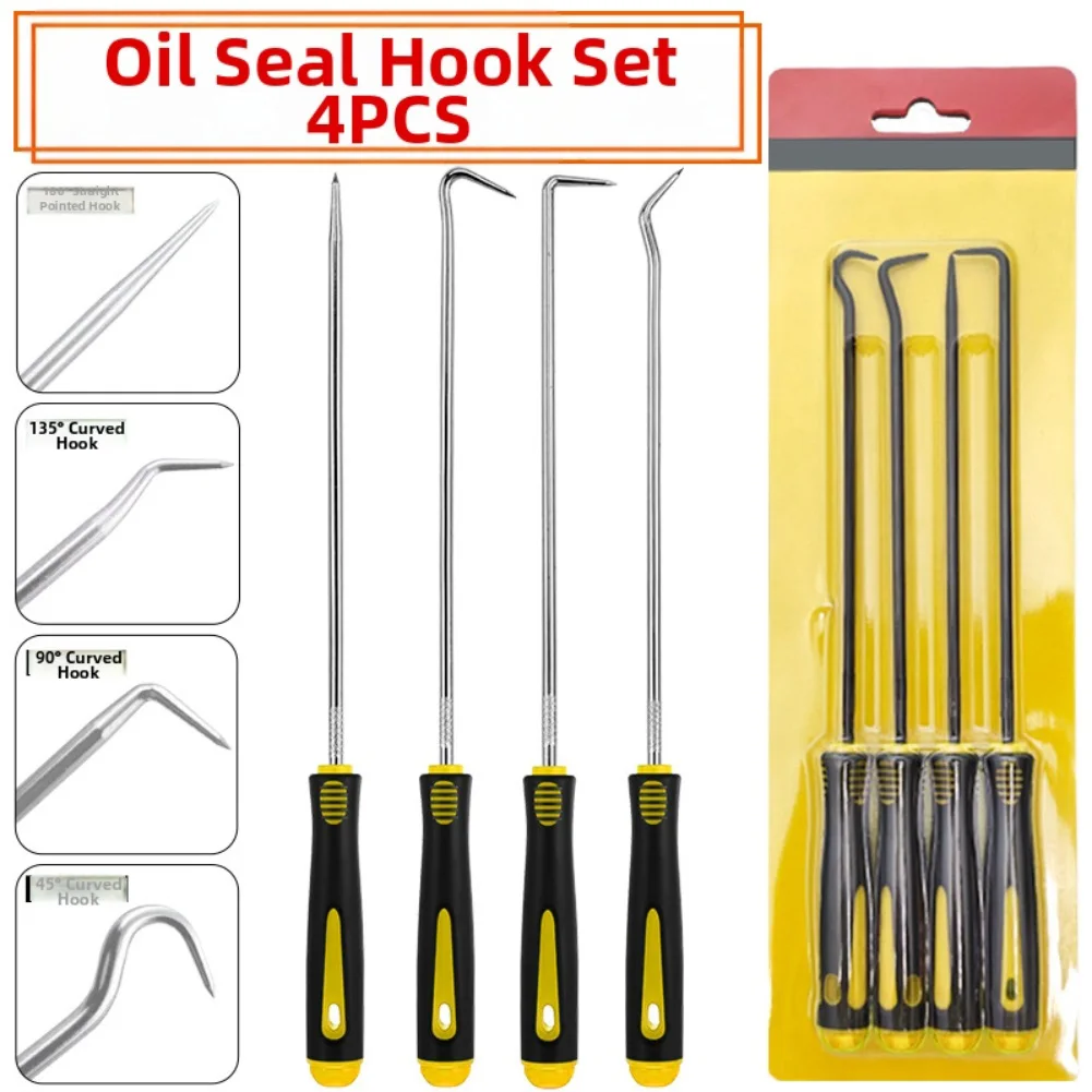 

00 4 шт., отвертки для сальника автомобиля, набор длинных крючков, съемник прокладок, инструменты для автомобильного сальника, инструменты для уплотнительного кольца ﻿