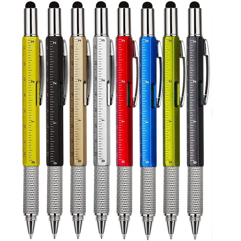 

80Pcs Stylus Pen Multifunction Tool Ballpoint Pen Screwdriver Ruler Touch Screen Pen Exquisite Design With Bubble Level