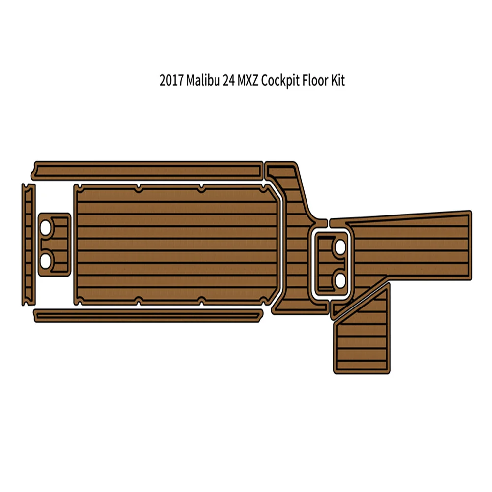 

2017 Malibu 24 MXZ Cockpit Floor Kit Pad Boat EVA Foam Faux Teak Deck Floor Mat