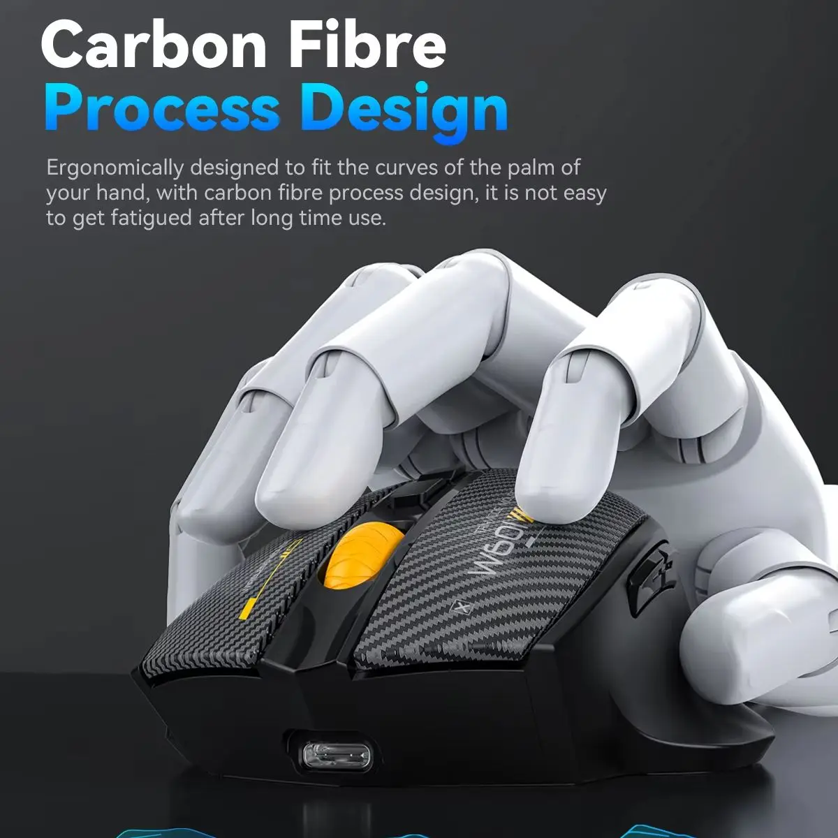 2.4G Wireless Bluetooth Programming Tri-Mode Optical Mouse With Macro Rechargeable Charging Carbon Fiber Mouse For PC Computer