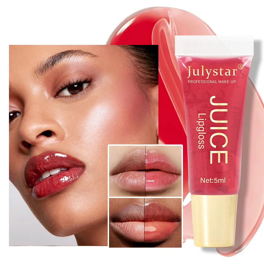 6 Colors Lip Gloss Long Lasting Moisturizing Mirror Lip Oil Fruity Flavor Pudding Lip Glaze Hydrating Shiny Glossy Lips Makeup