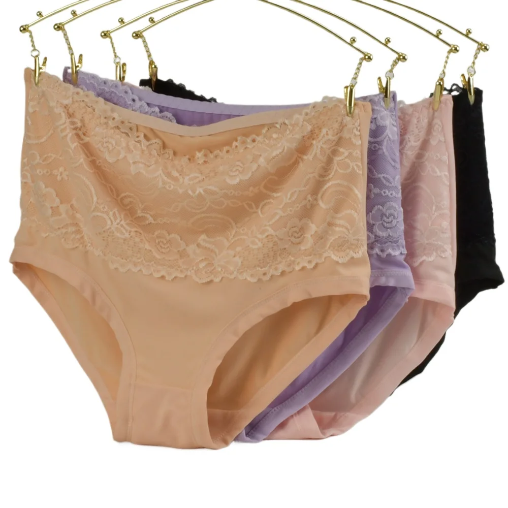 

Women's panties lace triangle panties high waist plus fat plus size soft comfortable and breathable M-6XL Briefs Underwear