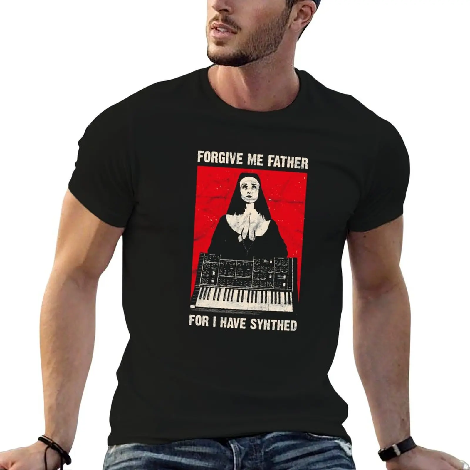 Synthed Vintage Synthesizer Analog Synth Retro ADSR Gear VCO design T-Shirt Work Daily Short Sleeve Top