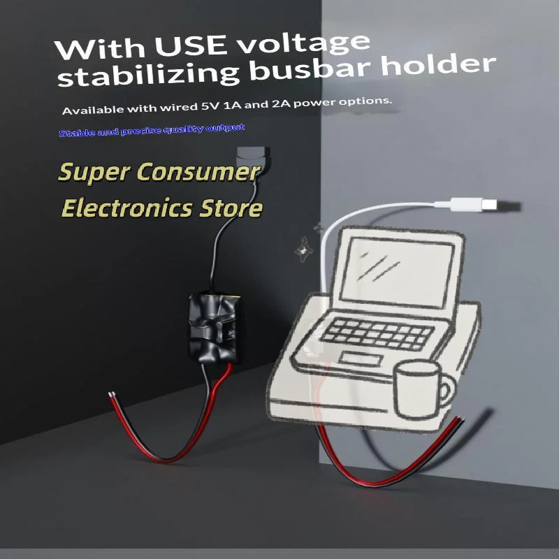 1/5Pcs Bulk Pack Camera Power Adapter AC 220V To DC 5V 1A 2A USB Type-C Transformer for Security Camera System