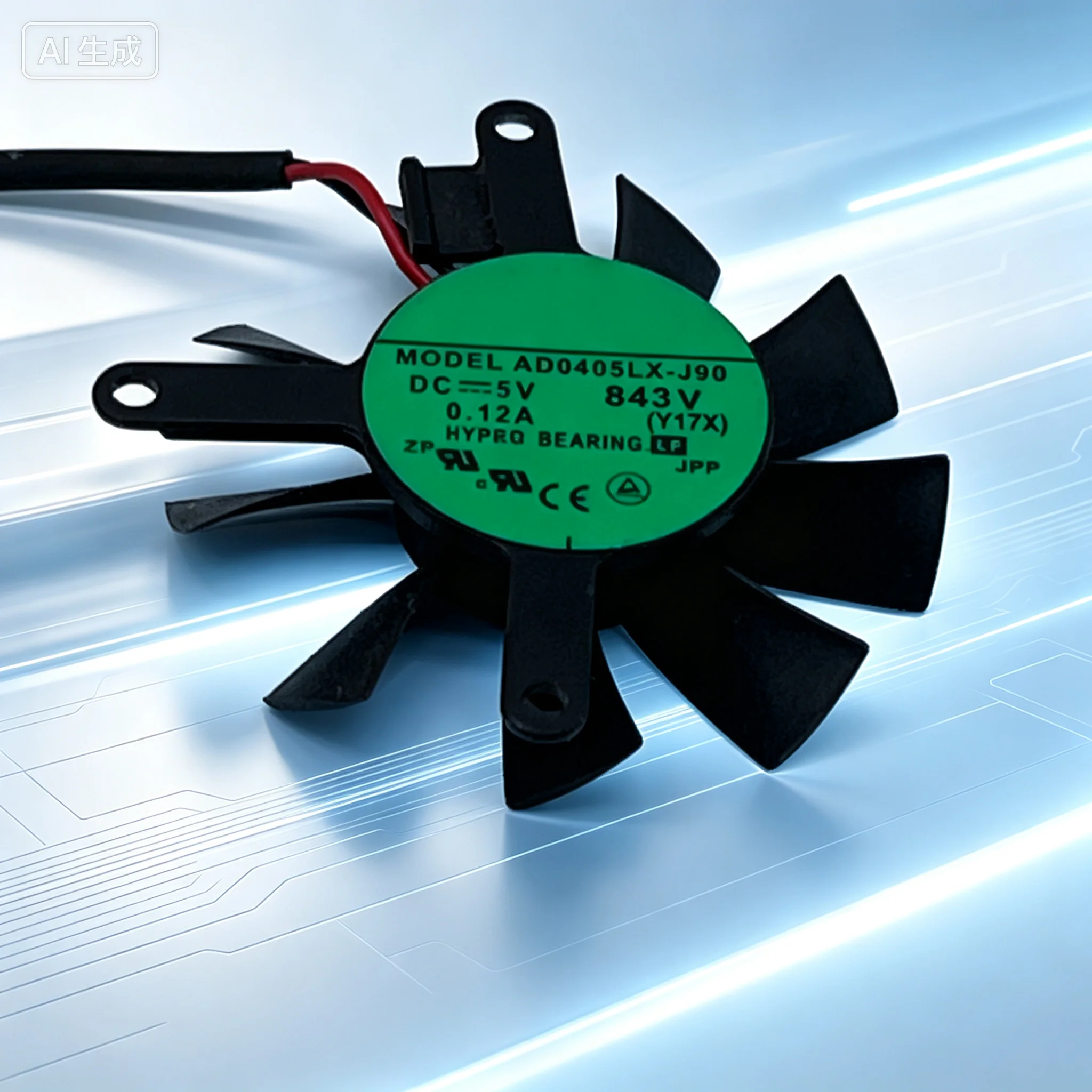 Compact Cooling Fan AD0405LX‑J90 DC5V 0.12A for Lenovo Graphics Card