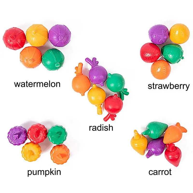 Jeu de tri de documents d'apprentissage althpour enfants, jouets mentaires oriels assortis, fruits et légumes, début du dos