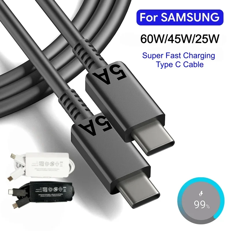 For Samsung 45W 25W Type C Cable Super Fast Charging Phone Charger Cable for Galaxy S26 S25 Ultra S24 A54 A55 A57 A36 A17 A15
