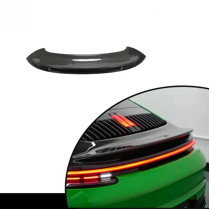Car Accessories Aerodynamic Shaped Dry Carbon Fiber Rear Wing 992 4S Targa 2019-2023 Low Drag Spoiler