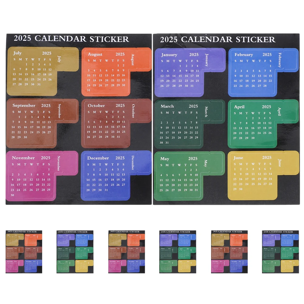 4 Sets 2025 Index Post Notepad Calendar Stickers Planner Page Markers Month Sticky Tabs for Journal