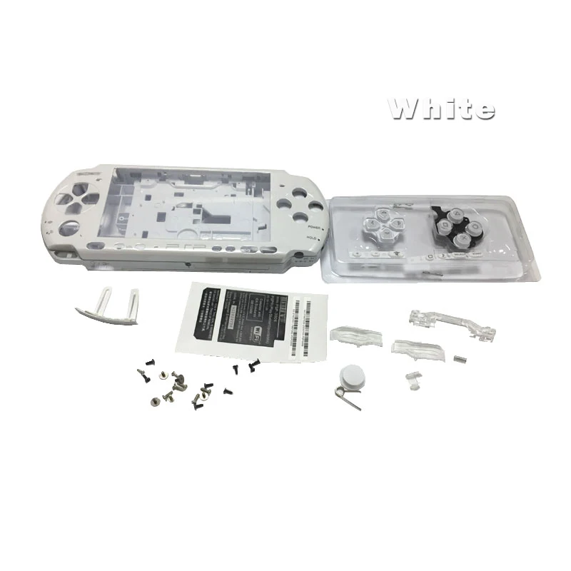 PSP 3000 게임 콘솔 교체 전체 하우징 케이스, 쉘 커버, 무료 스크루 드라이버 및 필름 포함
