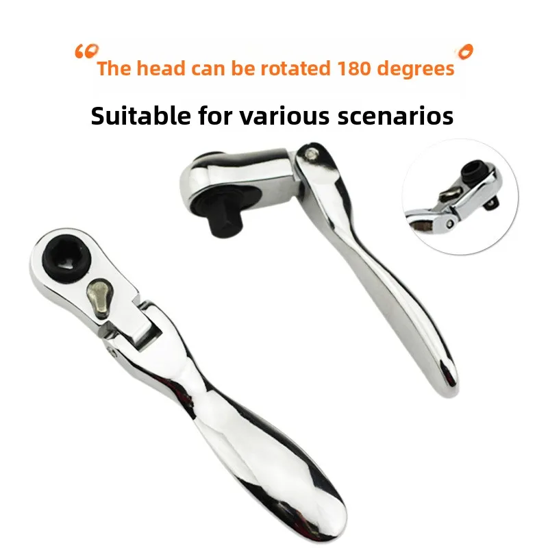 

1/4 Quick Rotatable Two-Way Double Head Mini Ratchet Wrench Bit Handle Tool