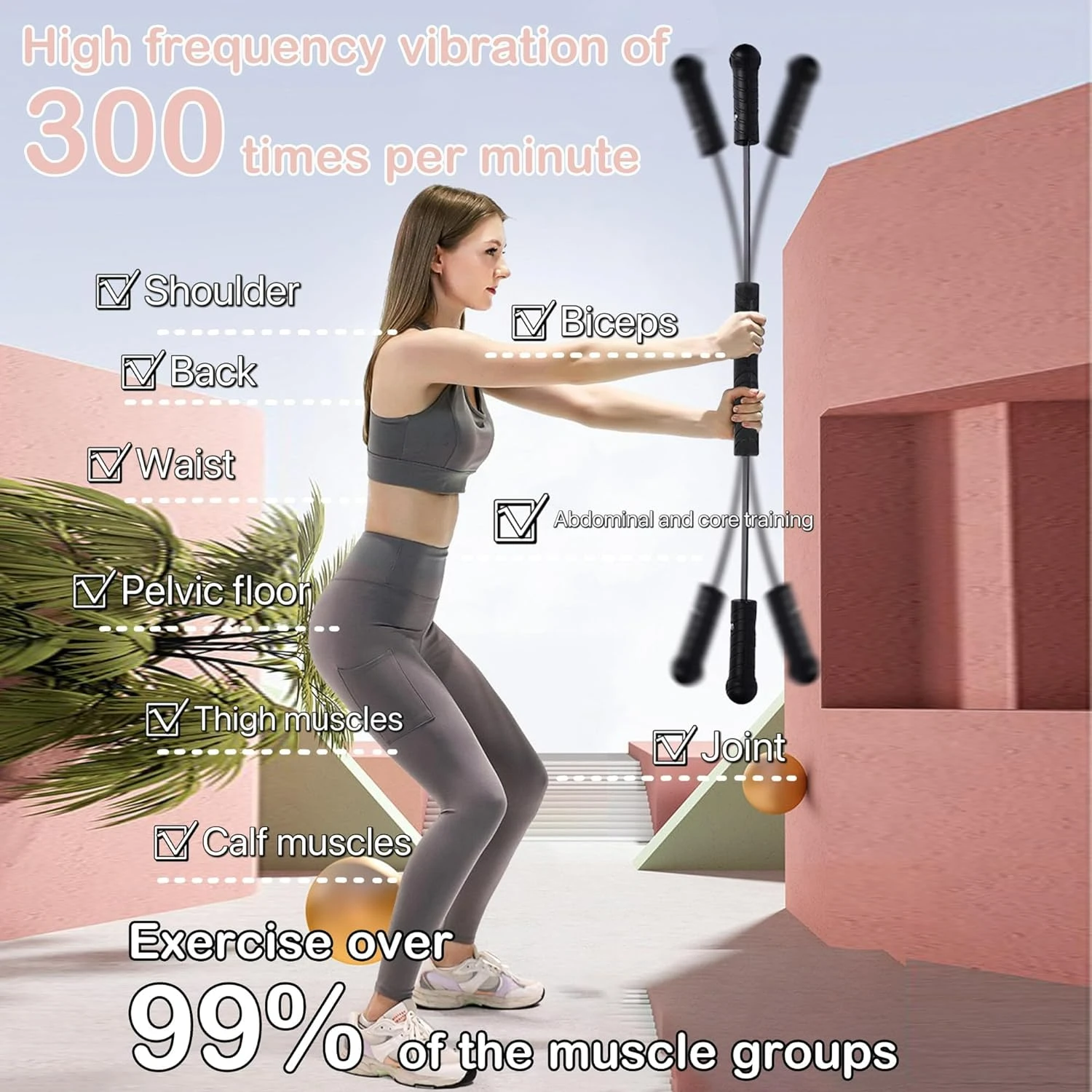 Twister de brazo elástico altamente eficaz para un máximo entrenamiento de fuerza y bajar de peso en el gimnasio en casa: ideal para dar forma y grasa corporal