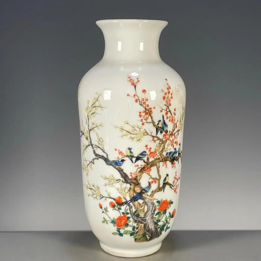 Jingdezhen Ceramic Vase, Chinese Home Decor, Living Room Flower Arrangement, TV Cabinet, Foyer Decoration