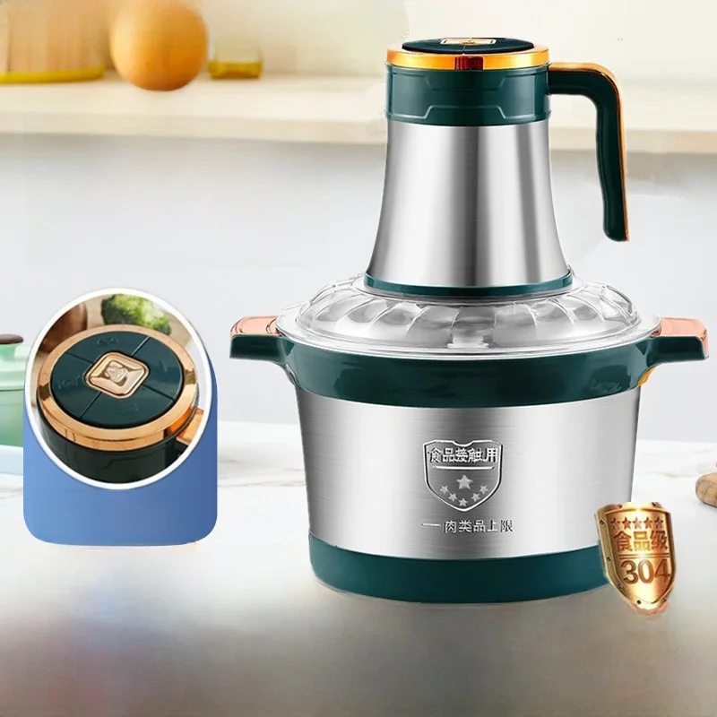 Large Capaci 6L 6 Blade  Garlic Mincer Stainl Steel Multifunctional Meat inder Fle Mincer Pepper inder