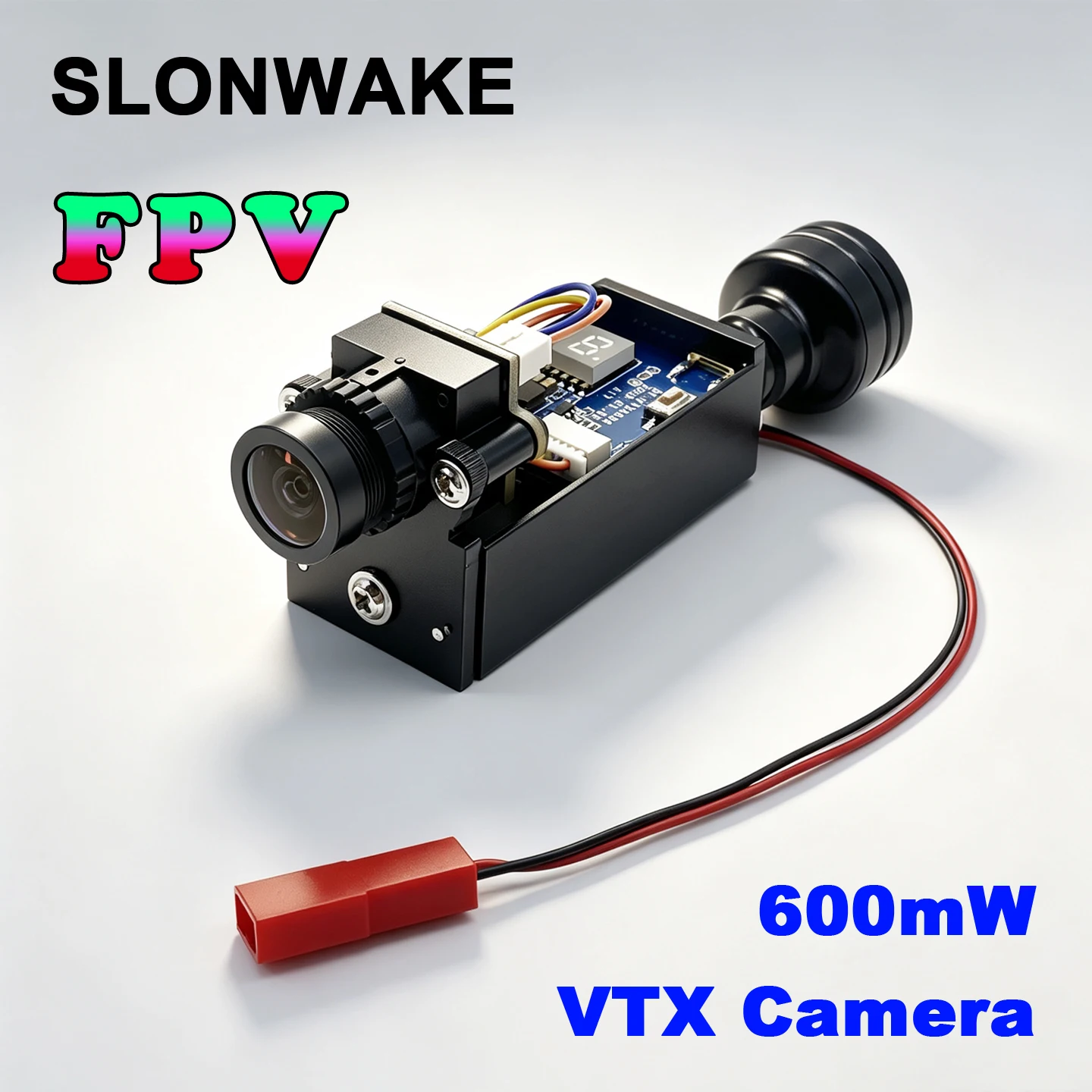 Фото Беспроводной передатчик видеосигнала SLONWAKE 5.8G 48CH 600mW и камера 1000TVL 2.8мм для радиоуправляемых FPV квадрокоптеров и дронов