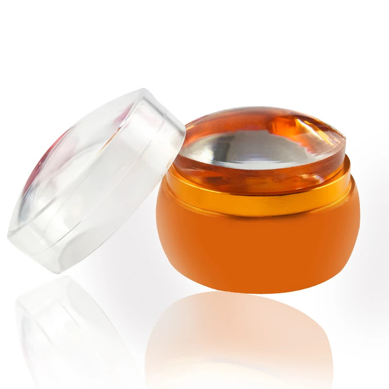 투명 젤리 실리콘 프렌치 네일 스탬퍼 및 스크레이퍼 세트, 3.5cm 핸들 스탬프, 캡 포함, 매니큐어 네일 아트 스탬핑 도구 키트, YZ16, 1PC