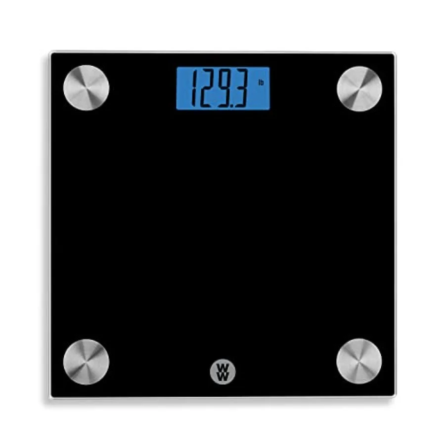 

Весы для контроля веса Weight Watchers: цифровые напольные весы для ванной комнаты, черные