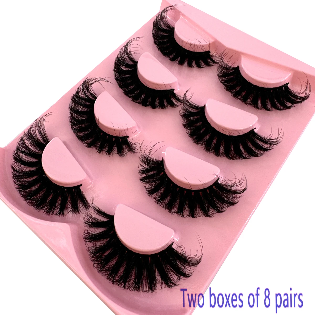 HBZGTLAD 8 pairs Fake Eyelashes Thick Long False Eyelashes Dramatic Lashes 3D Faux Mink Eyelashes Wholesale Full Strip Lashes