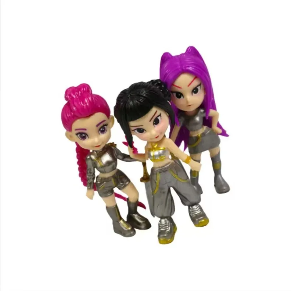6 pz/set Kpop Demon Hunters Figura Giocattolo Del Fumetto Rumi/Mira/Zoey Action Figure PVC Decorazione Del Desktop Modello Bambola Giocattolo Ventole Regalo