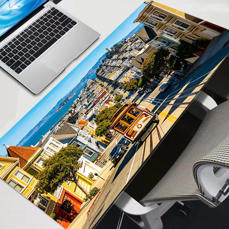 Mouse Pad Town Anime Gamers Large Computer Extended Game Durable New XXL Mousepad Desk Mat Keyboard Rubber Durable Carpet