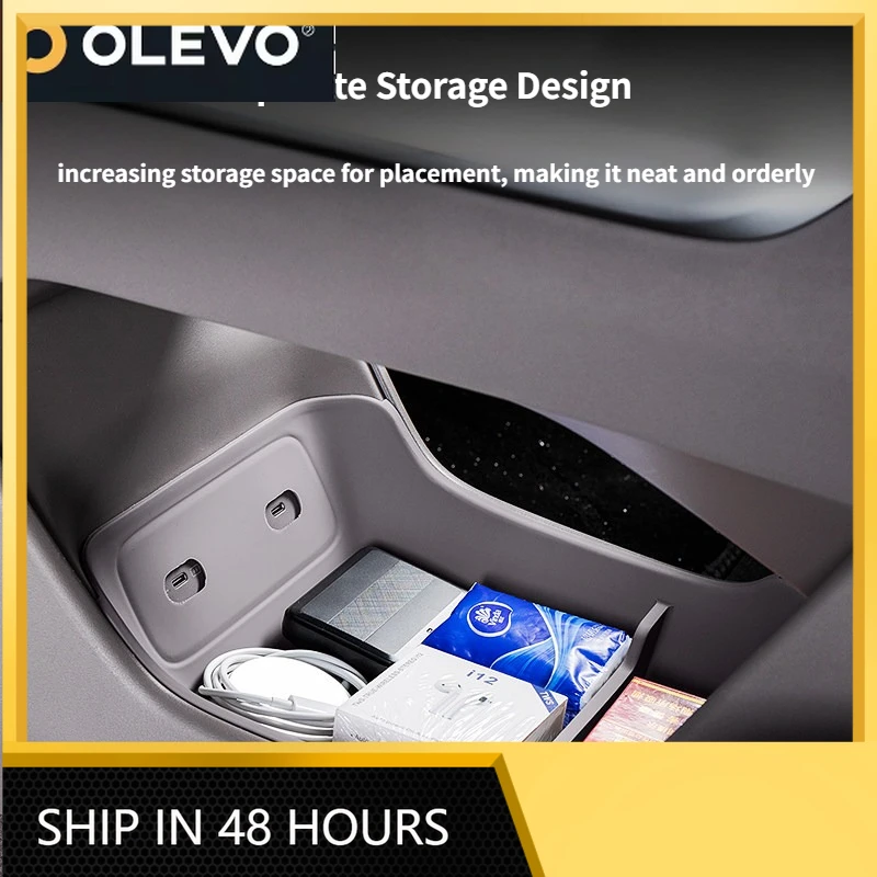 For Zeekr 7X 2025 Car Central Control Lower Level Organizer Storage Box Armrest Box Below Silicone Tray Car Interior Accessories