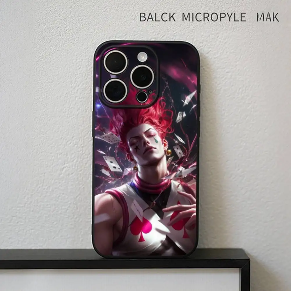 Funda de teléfono Hot Anime HUNTER-HUNTER para iPhone17,16,15,14,13,12,11 Plus,Pro Max, funda negra suave