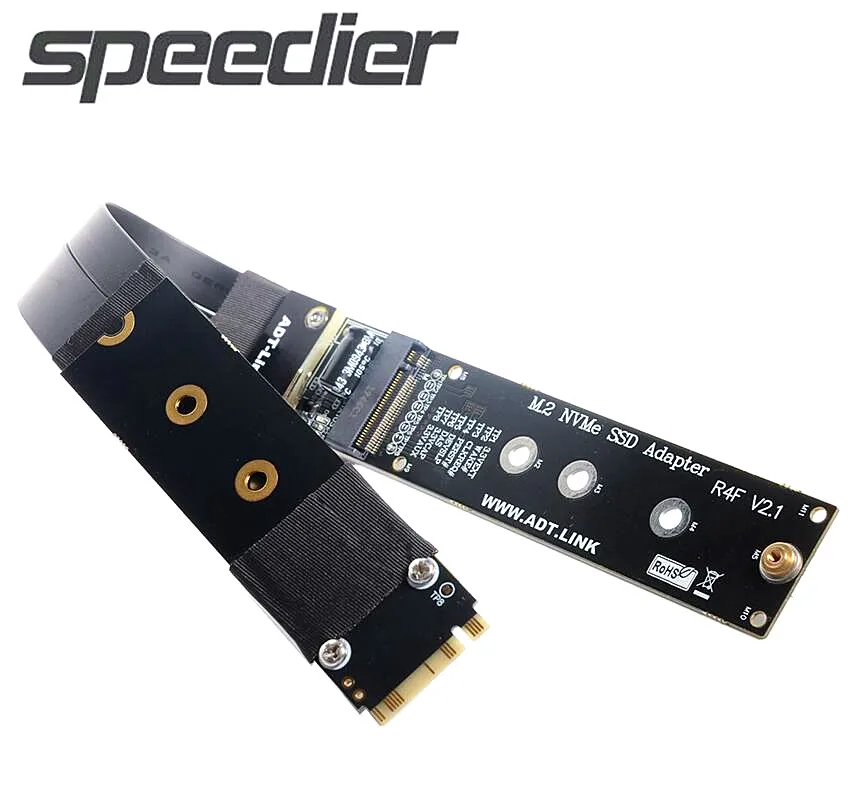 R44SF M.2 for NVMe SSD Extension Cable Solid State Drive Riser Card Support M2 M Key to PCI Express 3.0 X4 PCI-E Riser Adapter