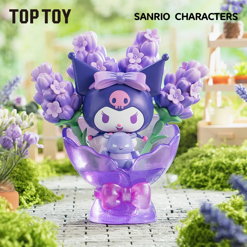 11.9cm Original Sanrio Figure Bouquet Series Kuromi Melody Anime Figurine Model Dolls Decorate Collectible Kids Gift