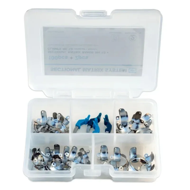 Lab Matrix Bands NITI Metal Matrices Clamp Ring Sectional Contoured Matrix System Nickel Titanium Clamping Ring Lab Tools